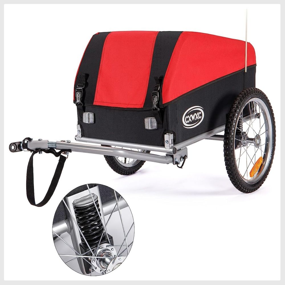 Kids Bike Trailer Bike Cargo Trailer, Foldable Frame 88 Lbs Max