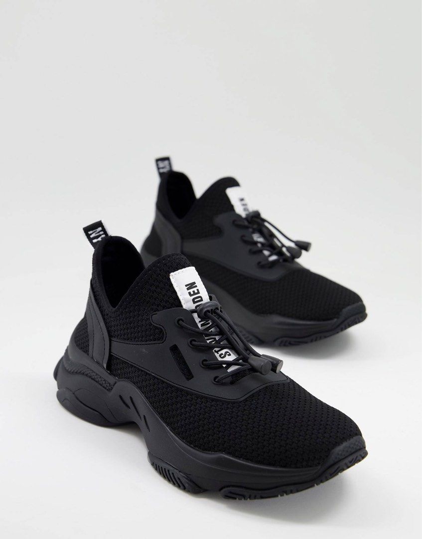 Black Steve Madden chunky trainers Women s Fashion Footwear Sneakers on Carousell