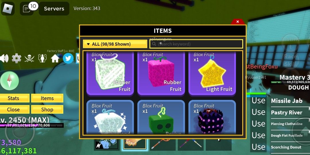 Buy brand new Roblox (blox fruit) Account Third Sea Prem Dough. in  Kathmandu Pragya Kunja School, Surya Bikram Marg, Suruchi Tol, Naya  Baneshwar, Kathmandu, Kathmandu Metropolitan City, Kathmandu at Rs. 6500/-  now