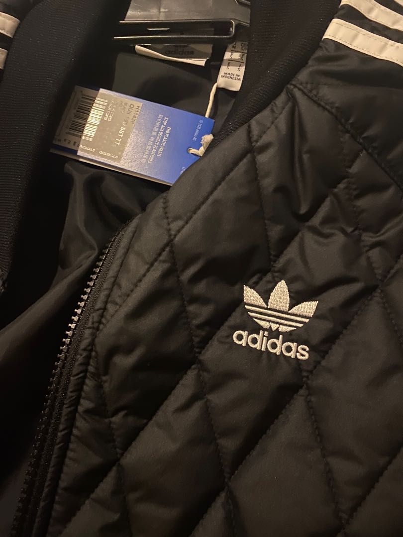 Adidas originals oversized quilted bomber jacket new arrivals