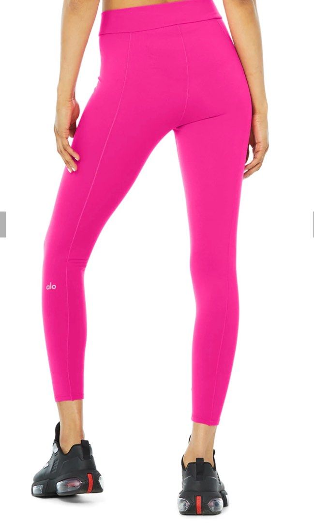 BNWT Alo Yoga High-Waist 7/8 Visionary Legging in Neon Pink, Women's  Fashion, Activewear on Carousell