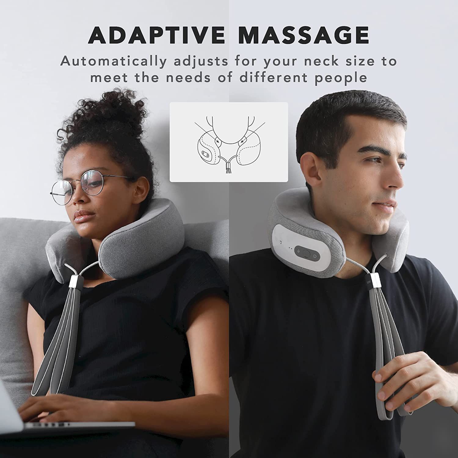 Breo Neck Massager with Heat, Cordless Shiatsu Massager for Neck