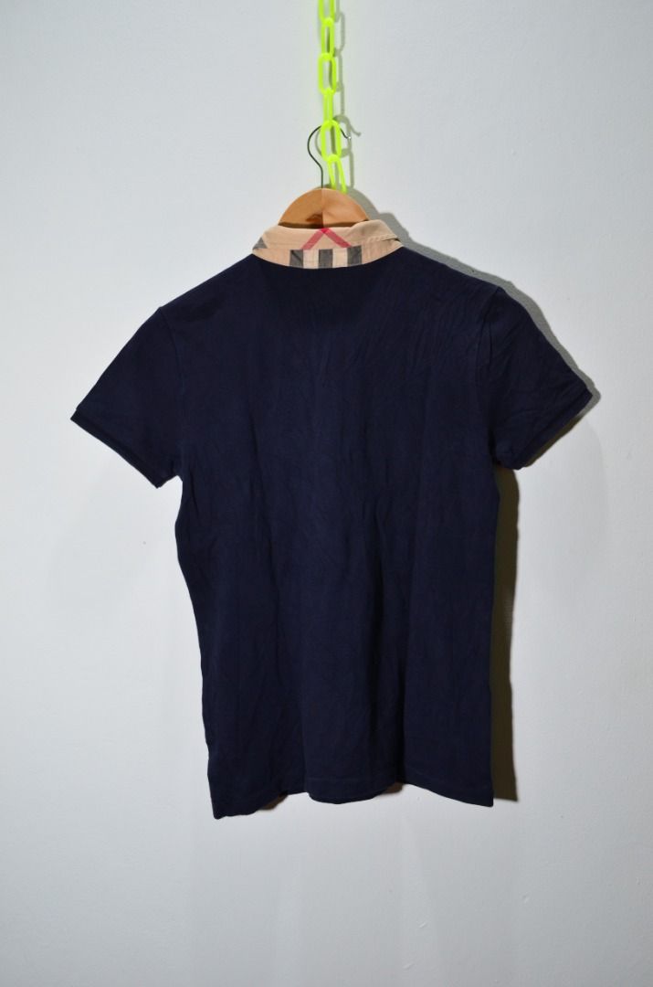 Burberry Kid Navy Blue Polo Shirt For Sale