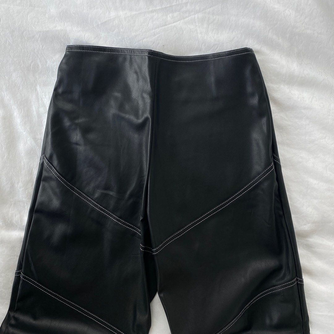 Byeol x Michelle Halim Leather Pants on Carousell
