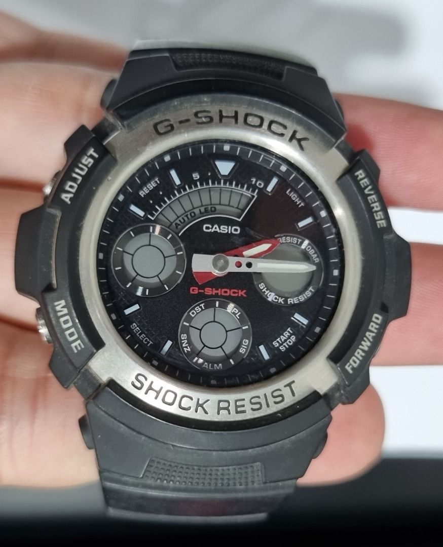 G shock aw 590 adjust hot sale hands