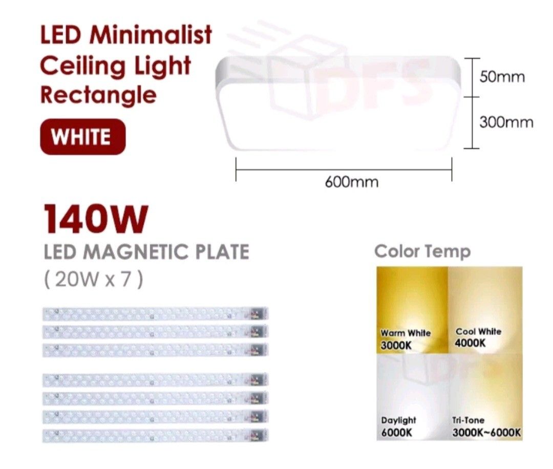 Ceiling light (Category: Lighting) located in Singapore. Submitted by lalalaaax (Listing ID 1238360893, Image 3). Description: Strips of led light. can remove the led light strips to suit your lighting preference..