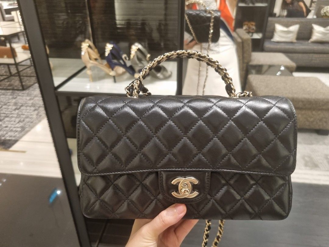 Chanel 23A Medium Top Handle with Crystal Brand New!, Luxury, Bags &  Wallets on Carousell