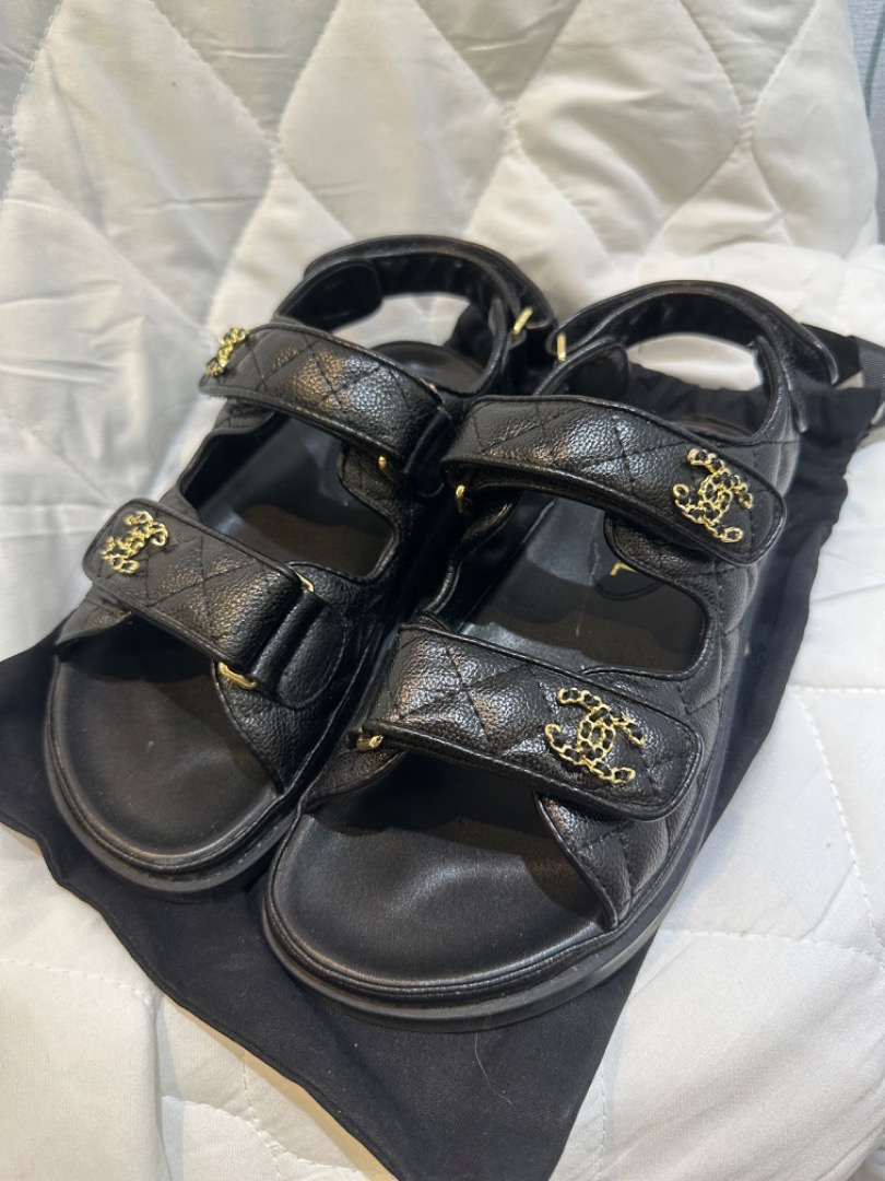 Black caviar sandals sales