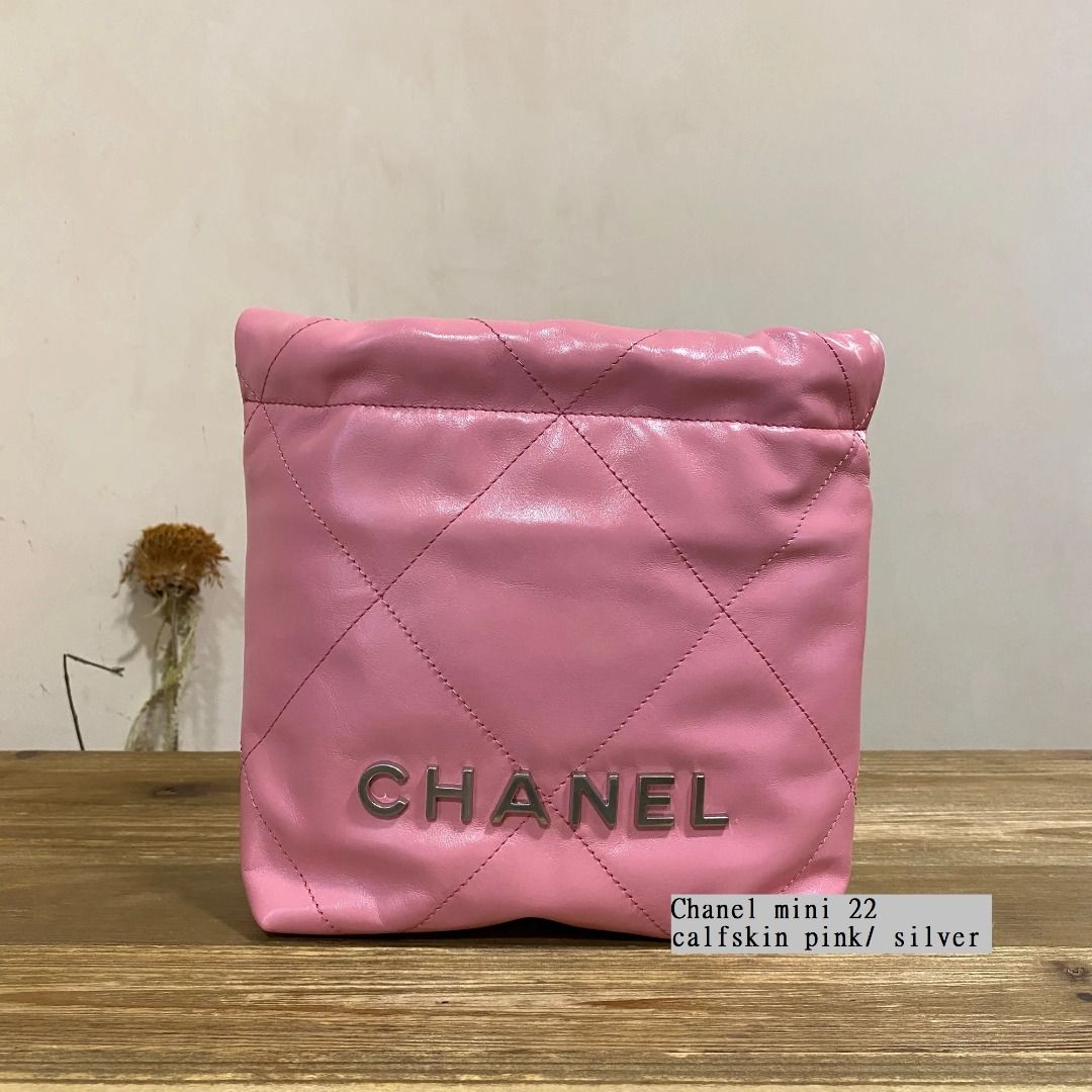 Chanel 22 Mini Bag Pink Shiny Crumpled Calfskin – Coco Approved Studio