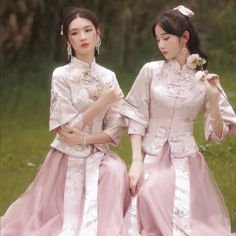 Chinese style top bridesmaid dresses