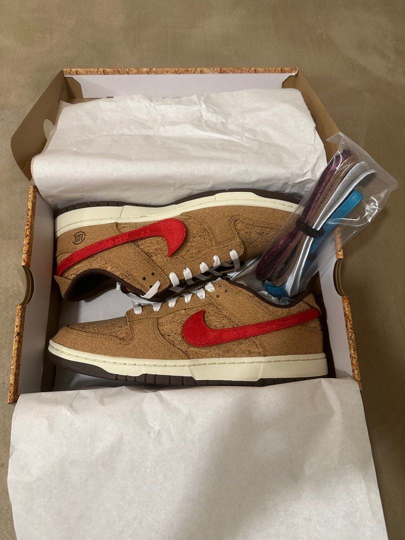 CLOT x NIKE CORK DUNK US7 有單。全新。, 男裝, 鞋, 波鞋- Carousell