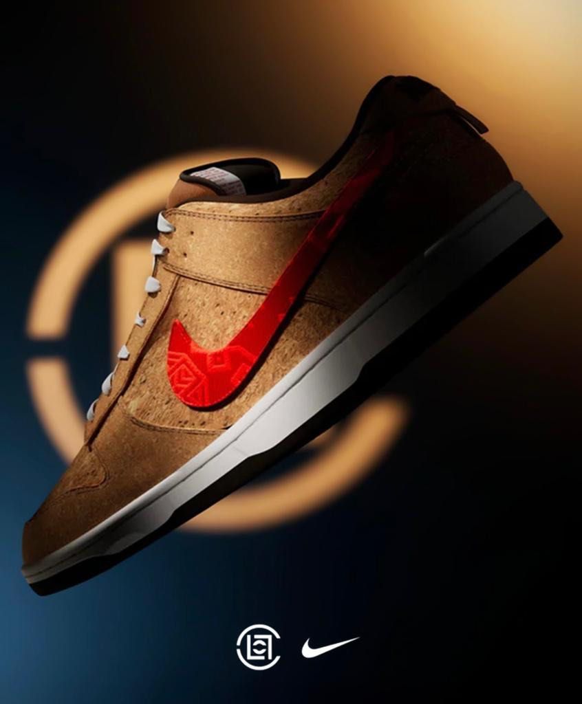 CLOT x NIKE CORK DUNK US7 有單。全新。, 男裝, 鞋, 波鞋- Carousell