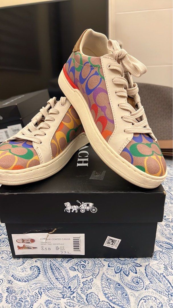 Coach Lowline Coated Canva Sneakers on Carousell