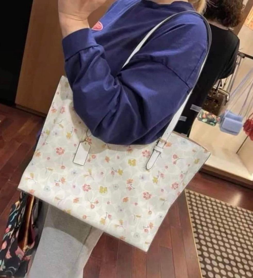 Coach Mollie Tote In Signature Canvas With Mystical Floral Print Women Shopping Shoulder Bag Women s Fashion Bags Wallets Tote Bags on Carousell