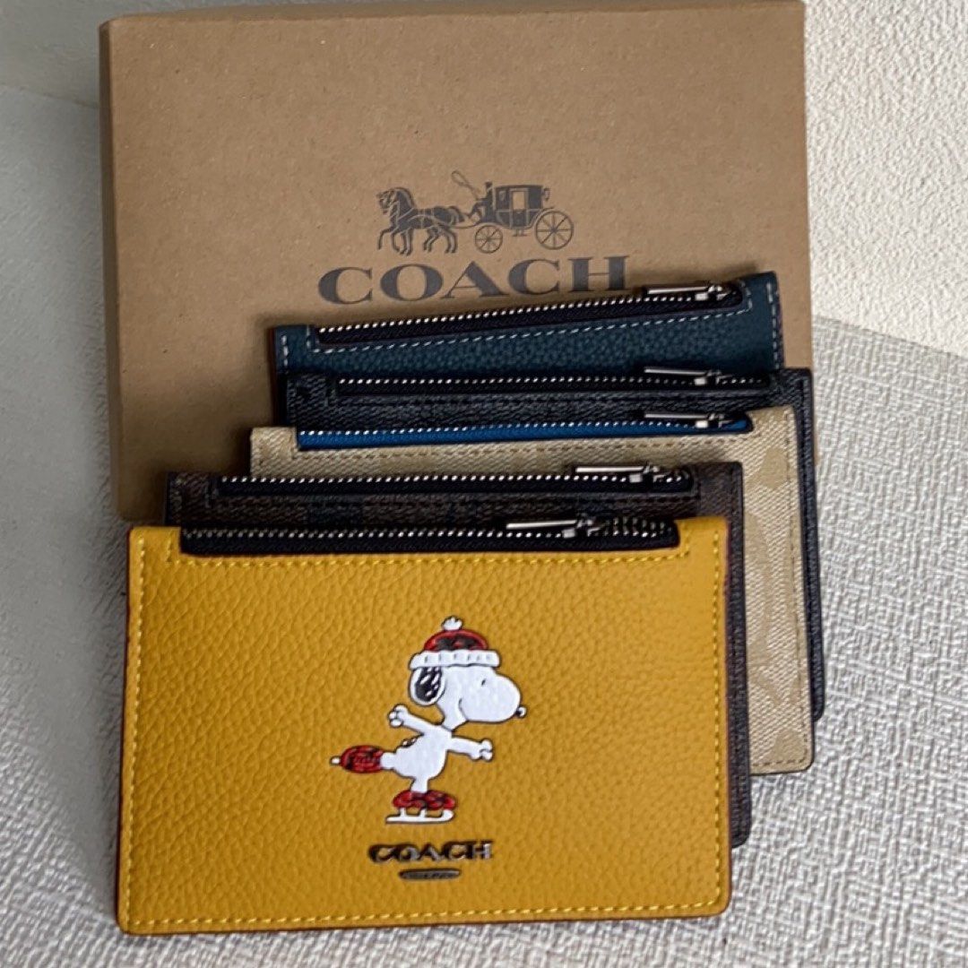 Coach Snoopy Card Wallet, Women's Fashion, Bags Wallets, Wallets