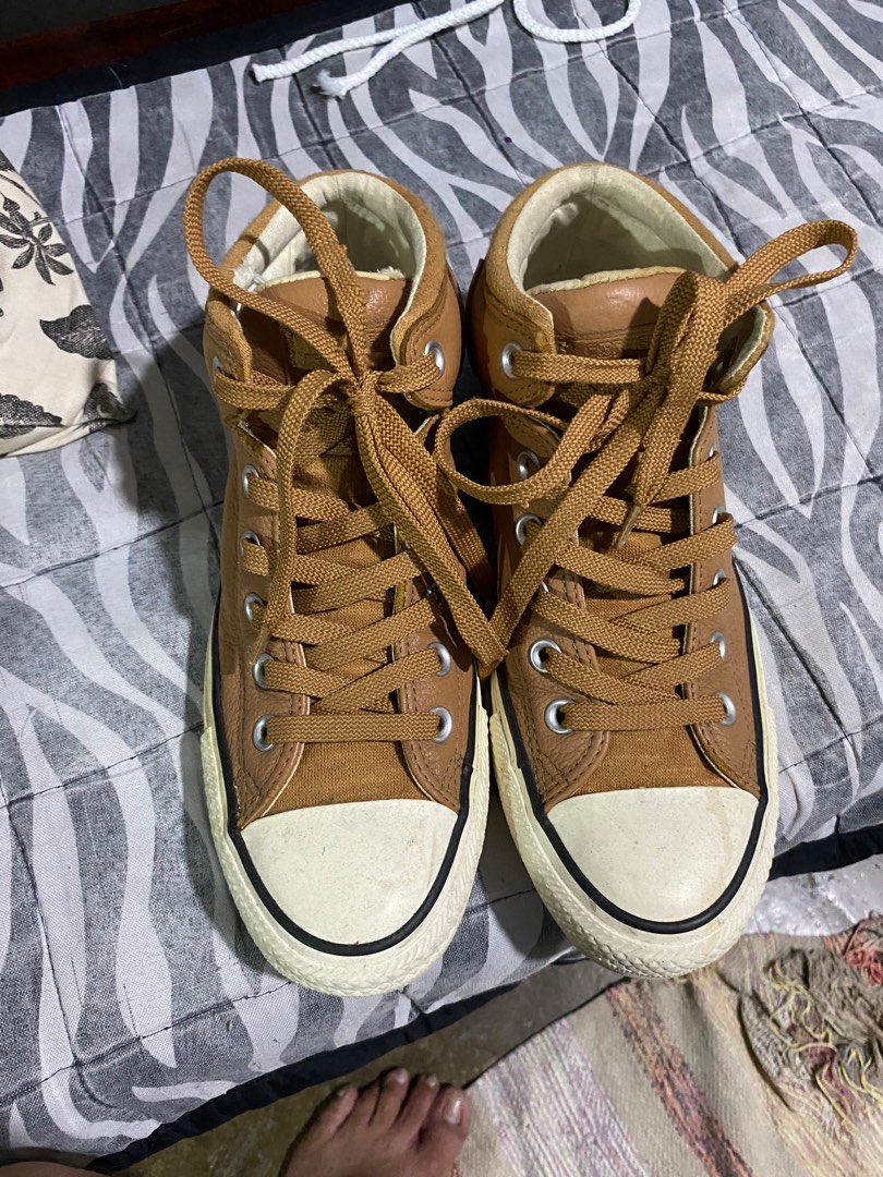 Converse all star brown leather cheap