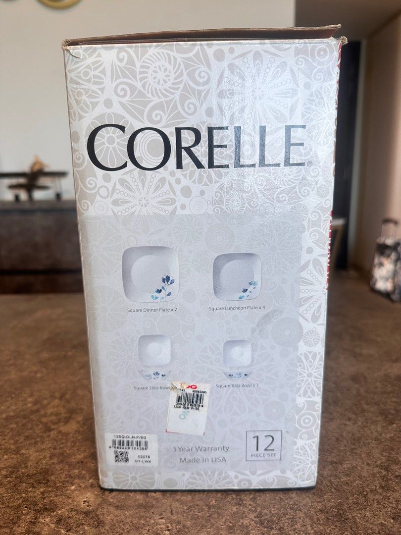 Corelle 12 Piece Dinner Set, Furniture & Home Living, Kitchenware