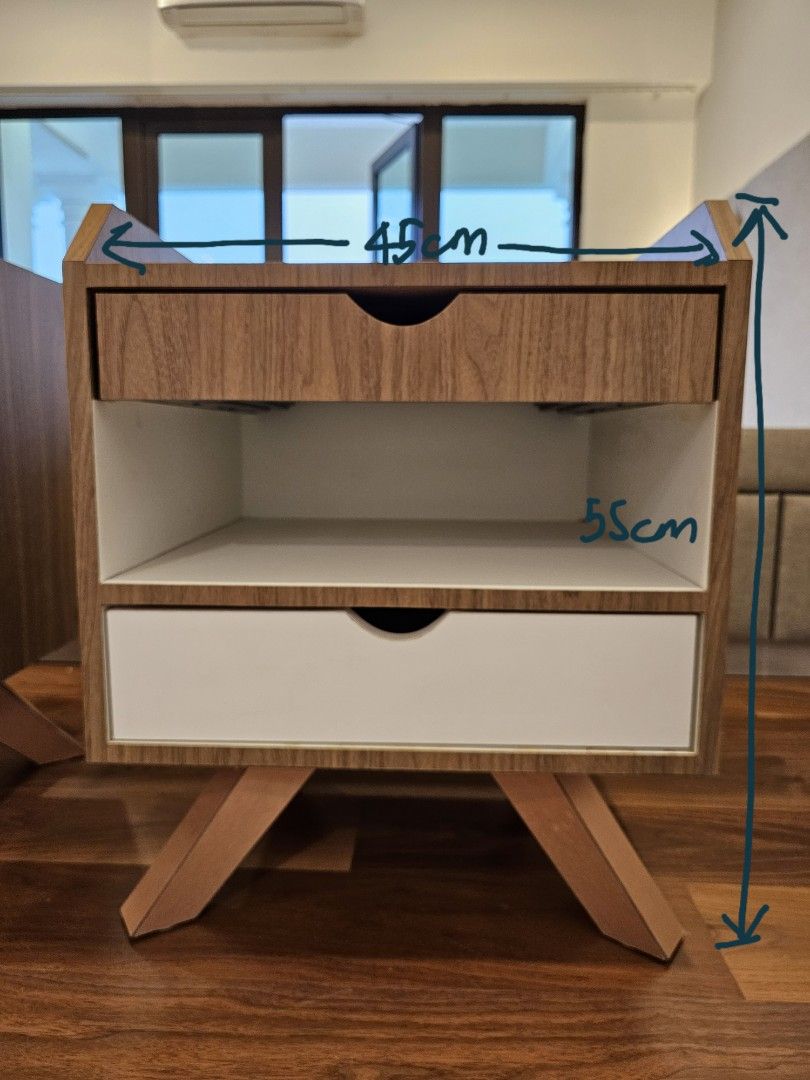 Custommade Bedside Tables x 2, Furniture & Home Living, Furniture