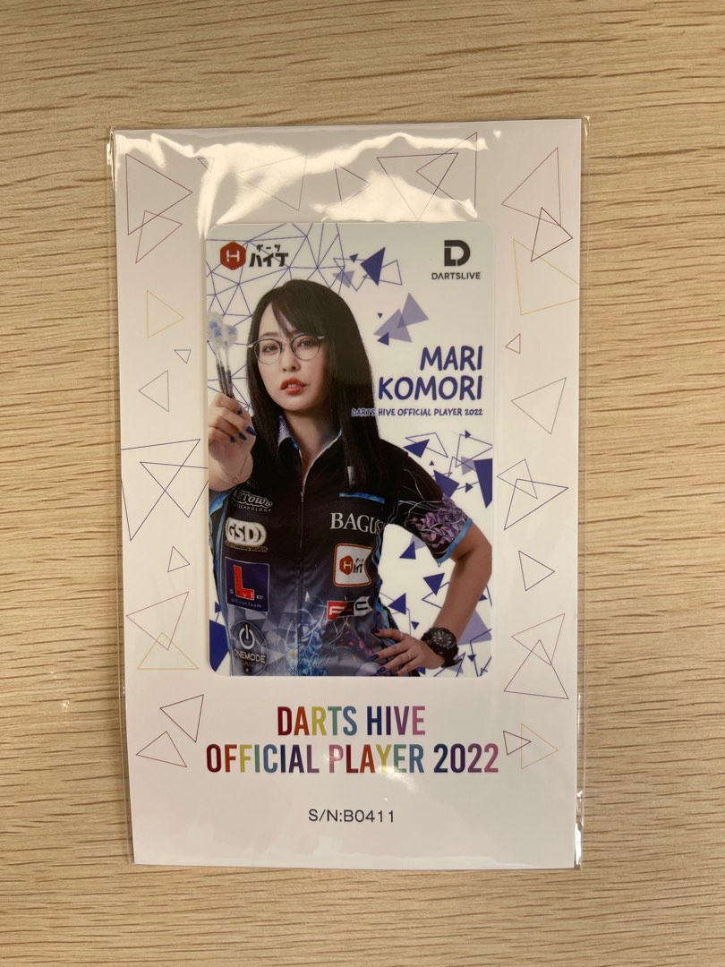 DARTSLIVE 選手卡飛鏢卡小森麻理, 運動產品, 其他運動配件- Carousell