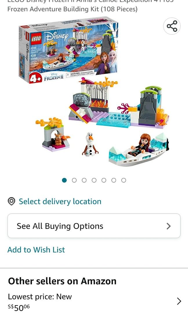 Frozen lego hotsell 41165