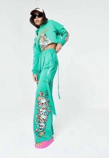 Missguided green store joggers