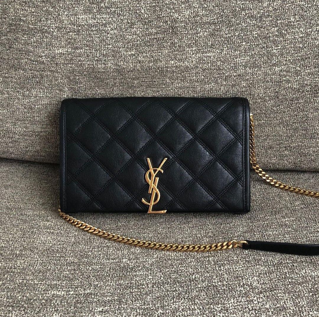 Fast Sale Preloved YSL Saint Laurent Becky WOC Black Ghw 2019 With card booklet and dustbag Nett Exclude ongkir Barang Mewah Tas Dompet di Carousell