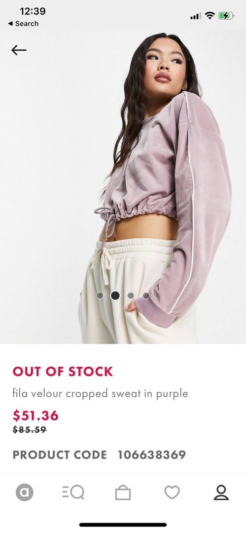 Pull fila crop top top