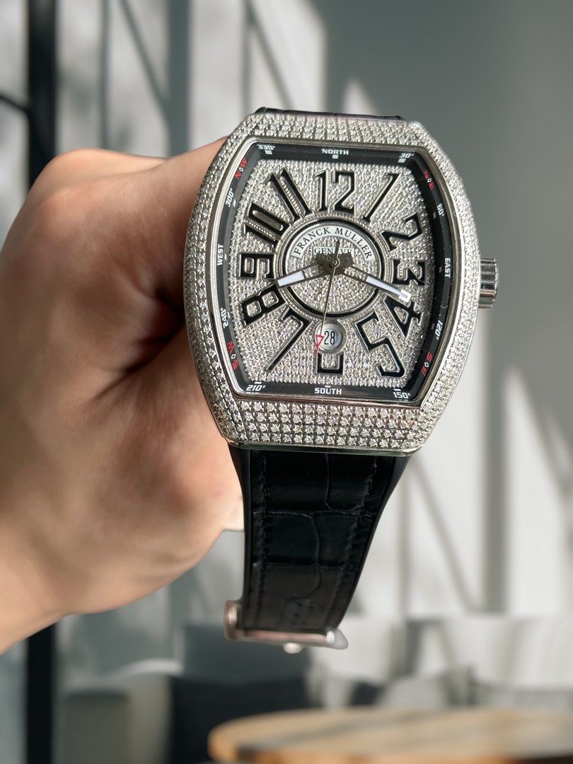 Franck muller vanguard full diamond sales