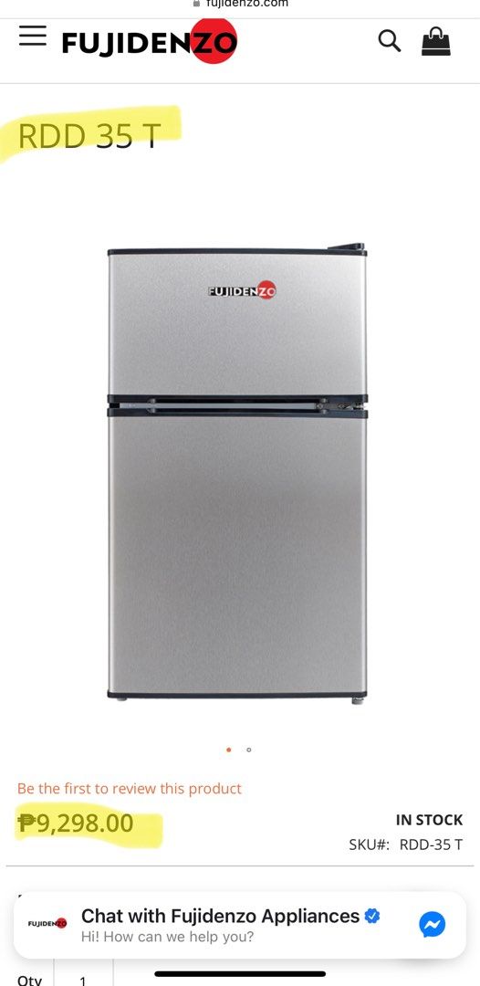 Fujidenzo 2door Personal Ref on Carousell