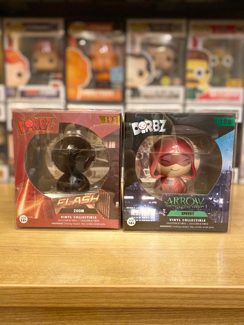 Funko Dorbz For Sale (Category: Designer & Blind Box Toys) located in Quezon City. Submitted by d.c0__ (Listing ID 1239021736, Image 1). Description: The Flash: Zoom #193 Arrow: Speedy #198 Price: ₱400 (each) Condition: 9/10 Free Protectors and Sorter Box PM for pics MoP: GCash Shipping: Lalamove/Grab (buyer’s expense) Item Location: QC Banawe Area.