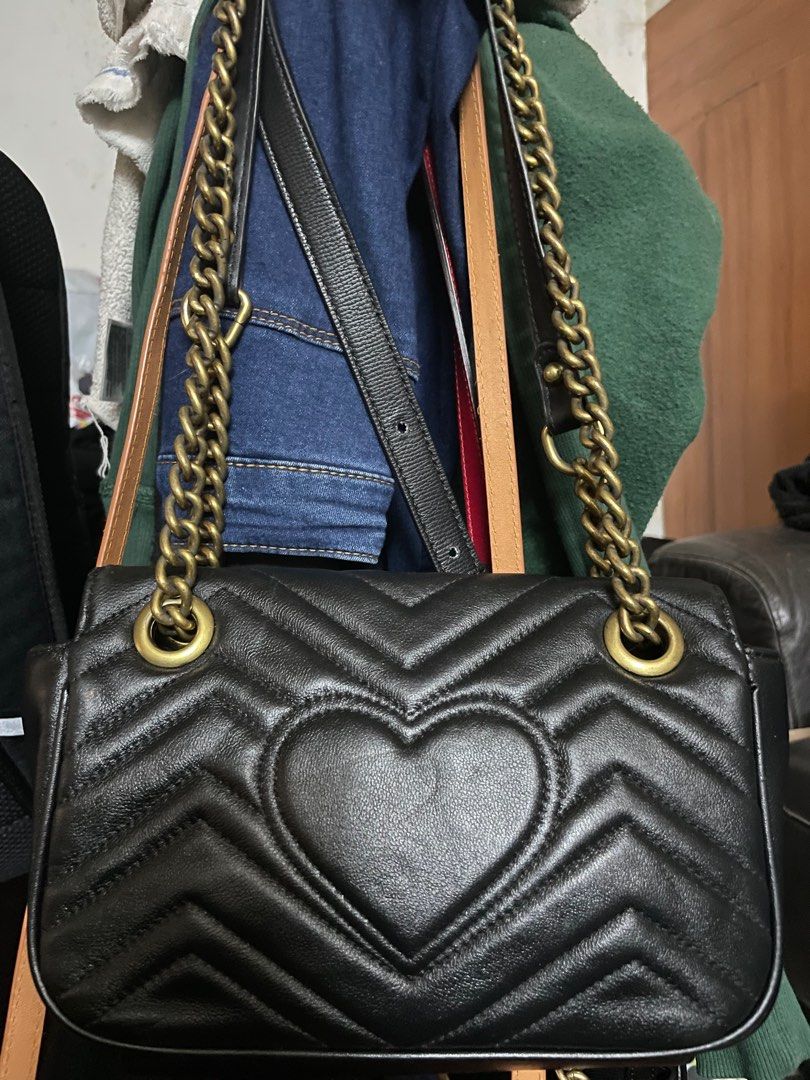 Gucci marmont cheap black medium