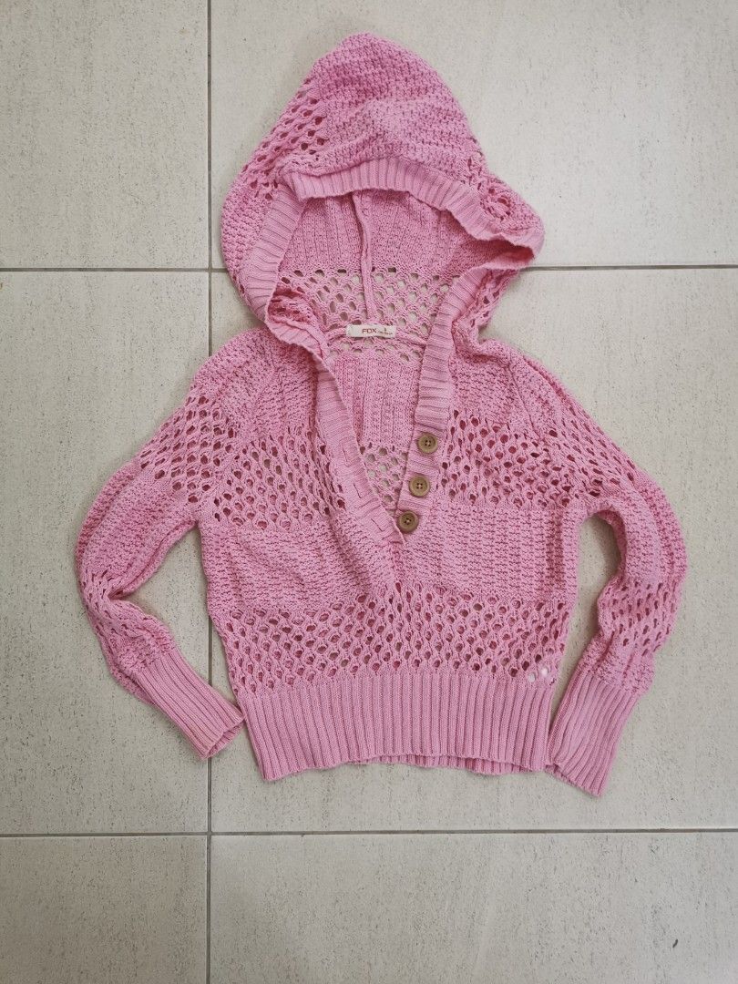 Girl s Pink Knitted Cardigan Sweater Babies Kids Babies Kids