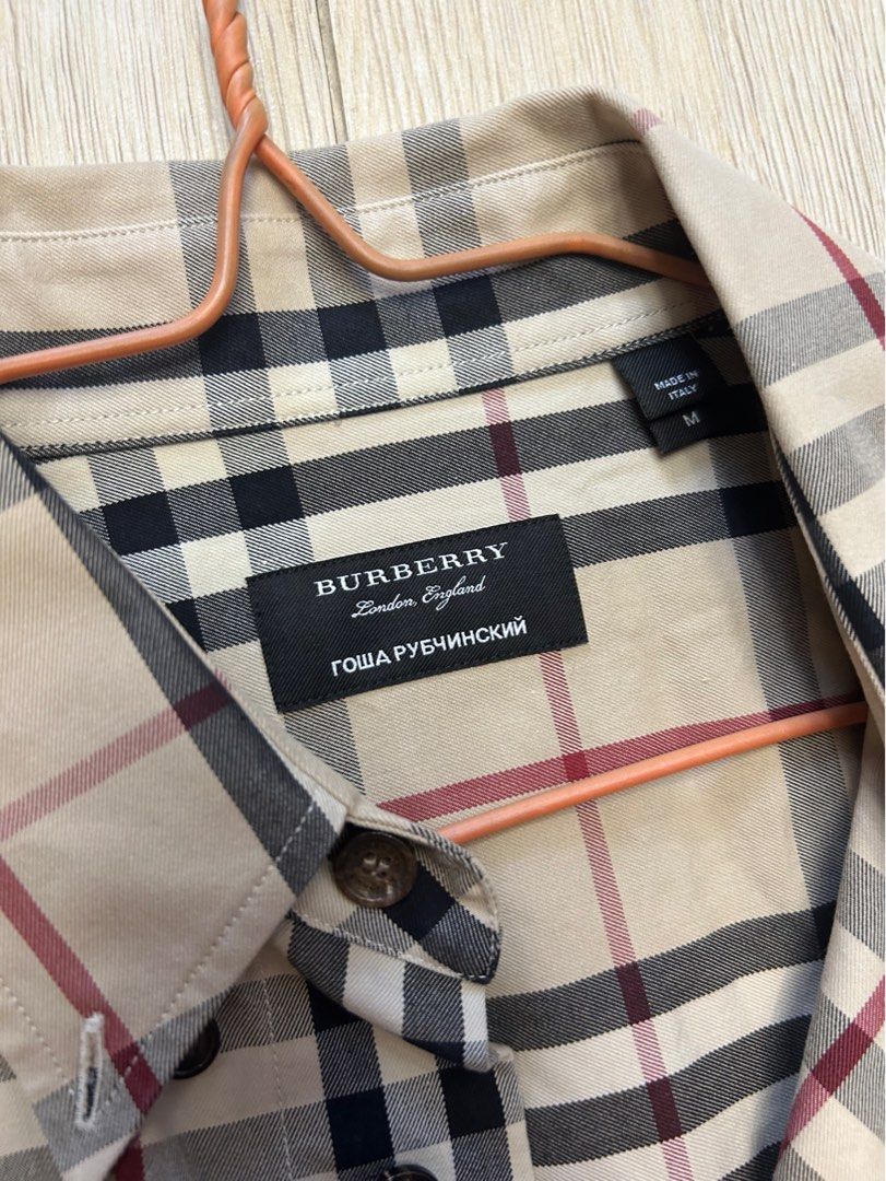 Gosha Rubchinskiy x Burberry Collab Shirt, 名牌, 服裝- Carousell