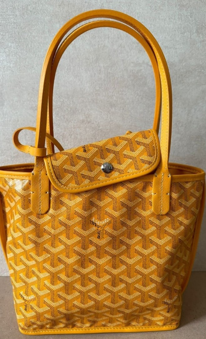 tas handbag Goyard Anjou Mini Bag Yellow 2023