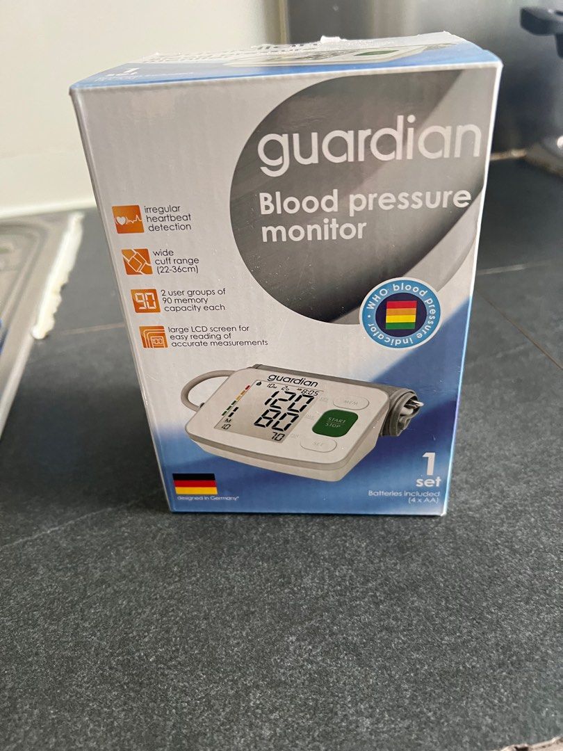 Guardian Blood Pressure monitor, Health & Nutrition, Health Monitors