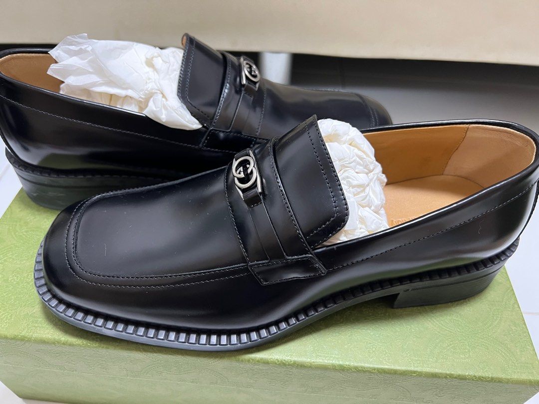 Gucci Black Loafer Spice Lux Dress Shoes, Men's Fashion, Footwear