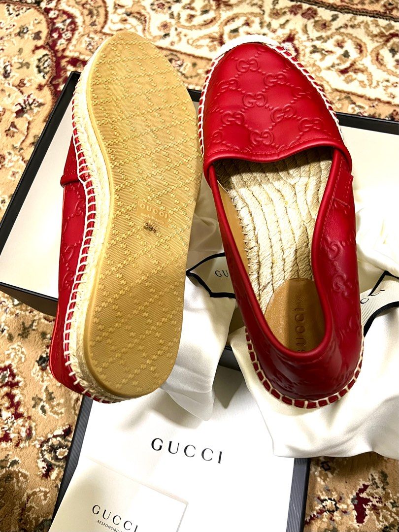 Gucci signature leather espadrille 2025