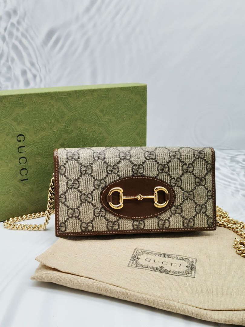 Gucci horsebit best sale wallet with chain