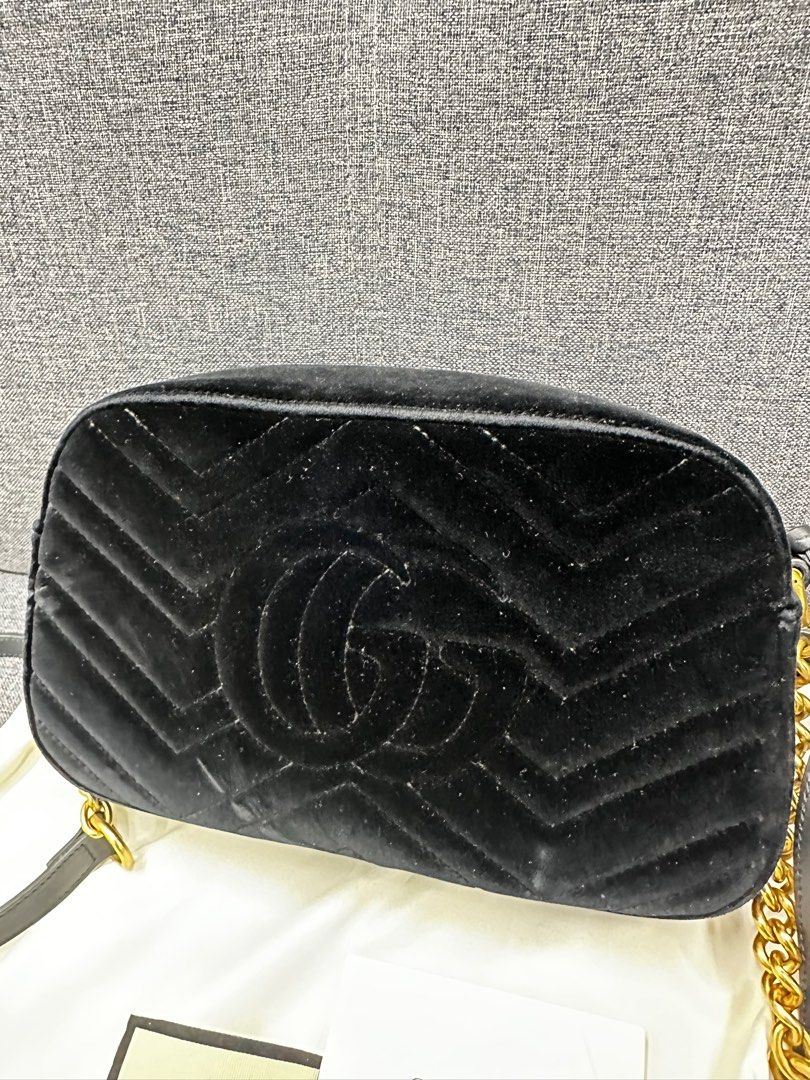 Gg marmont small velvet camera bag cheap
