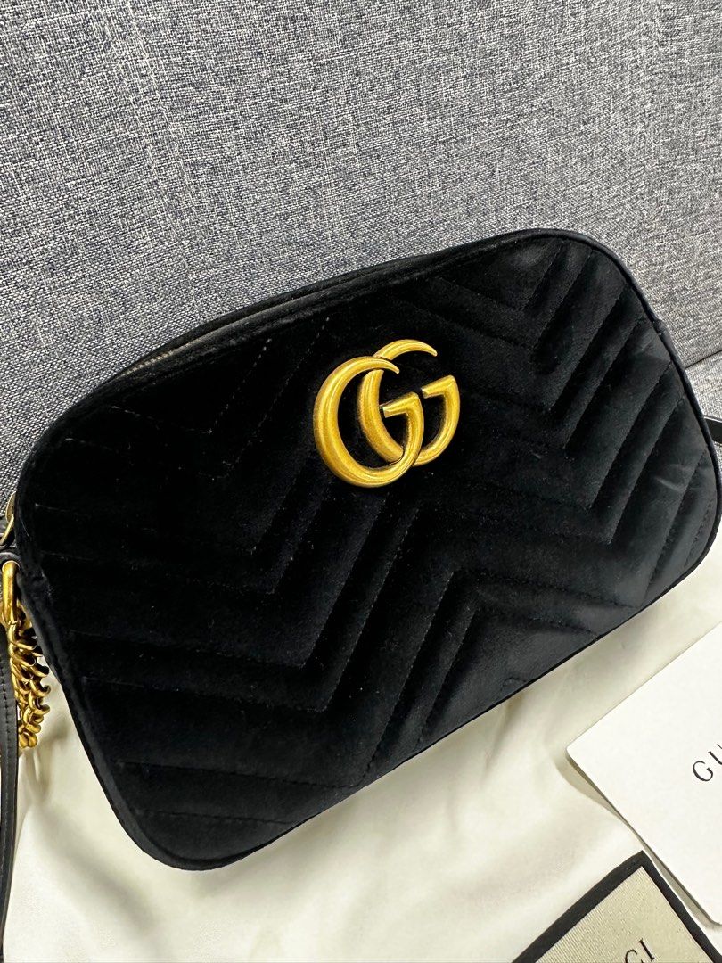 Gucci marmont velvet camera bag discount