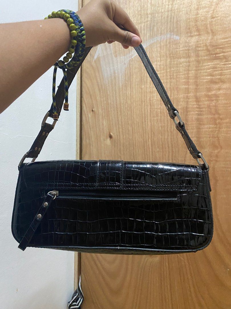 Guess Cream & Silver Crocodile Tote
