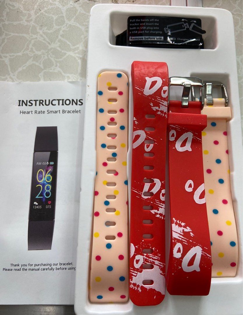 H band Fitness Tracker w 2 straps
