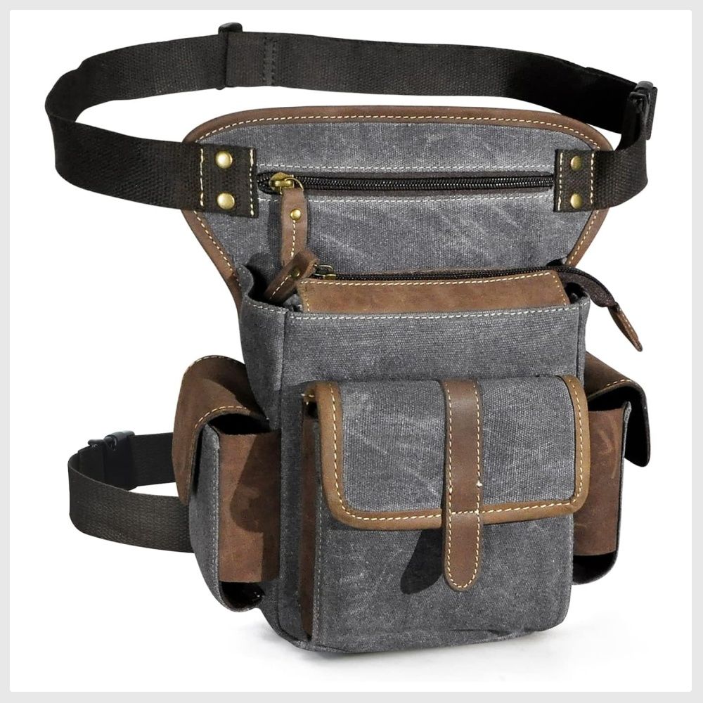 Men style leather leg bag online