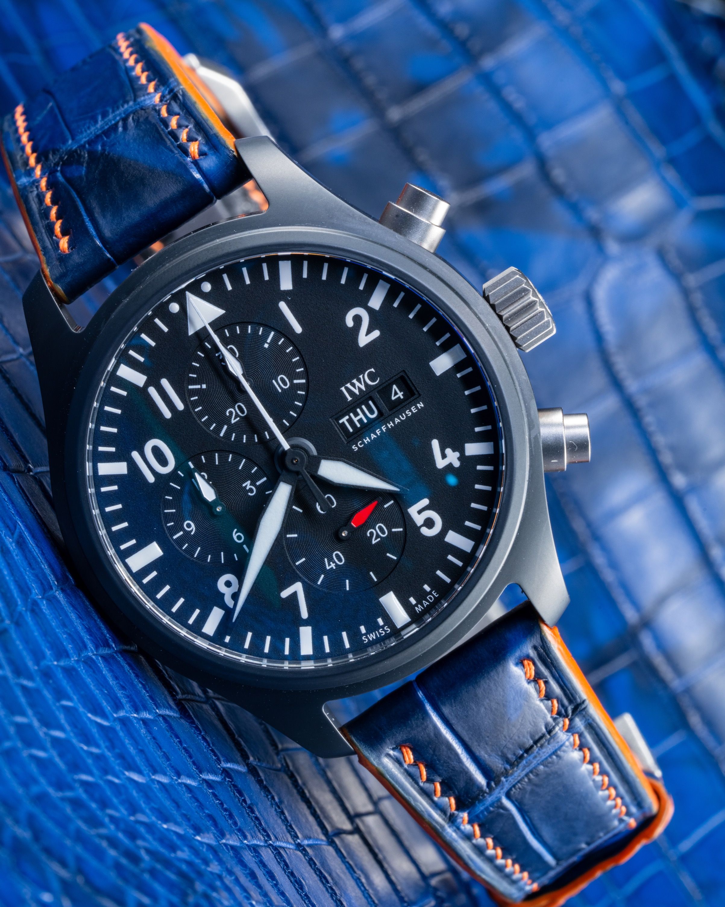 Iwc outlet blue strap