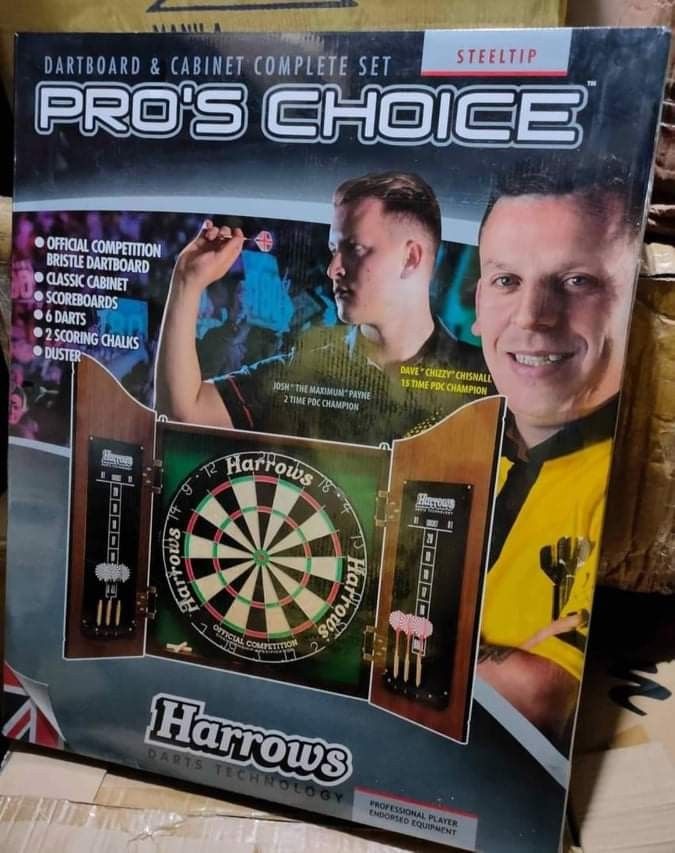 Harrows Dartboard with Set on Carousell