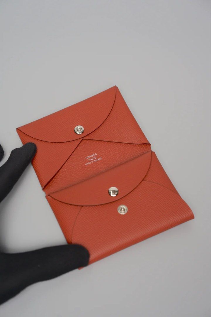 BNIB Calvi Duo verso card holder Hermes, Luxury, Bags & Wallets on Carousell