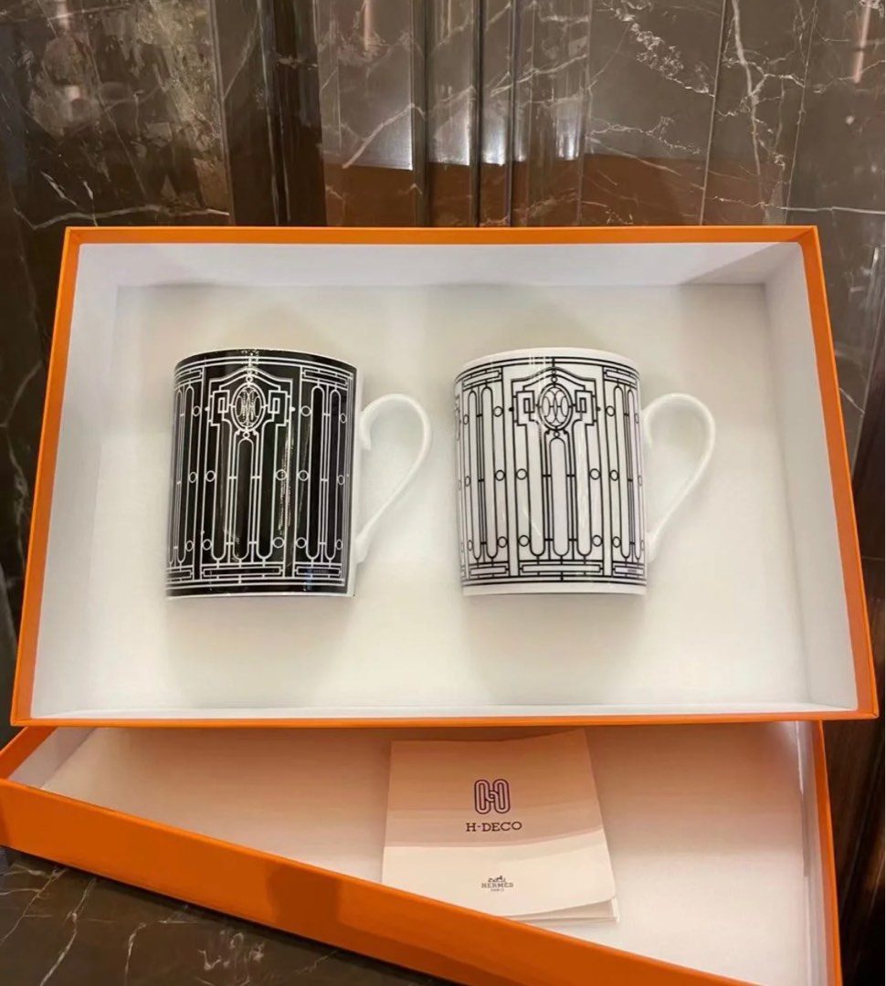 Hermes H deco mugs, Luxury, Accessories on Carousell