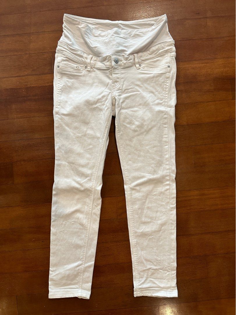 H&m white 2025 maternity jeans