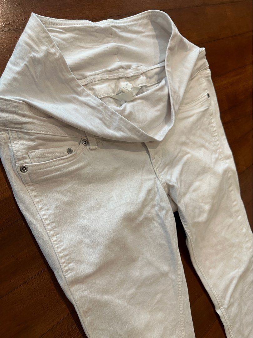 H&m white 2025 maternity jeans