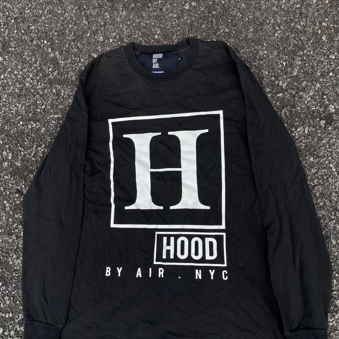 Hood By Air Virgil Abloh Long Sleeve Tshirt Off White Tee Men s Fashion Tops Sets Tshirts Polo Shirts on Carousell